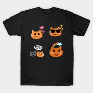 Cat 4 pk Stickers Collection T-Shirt